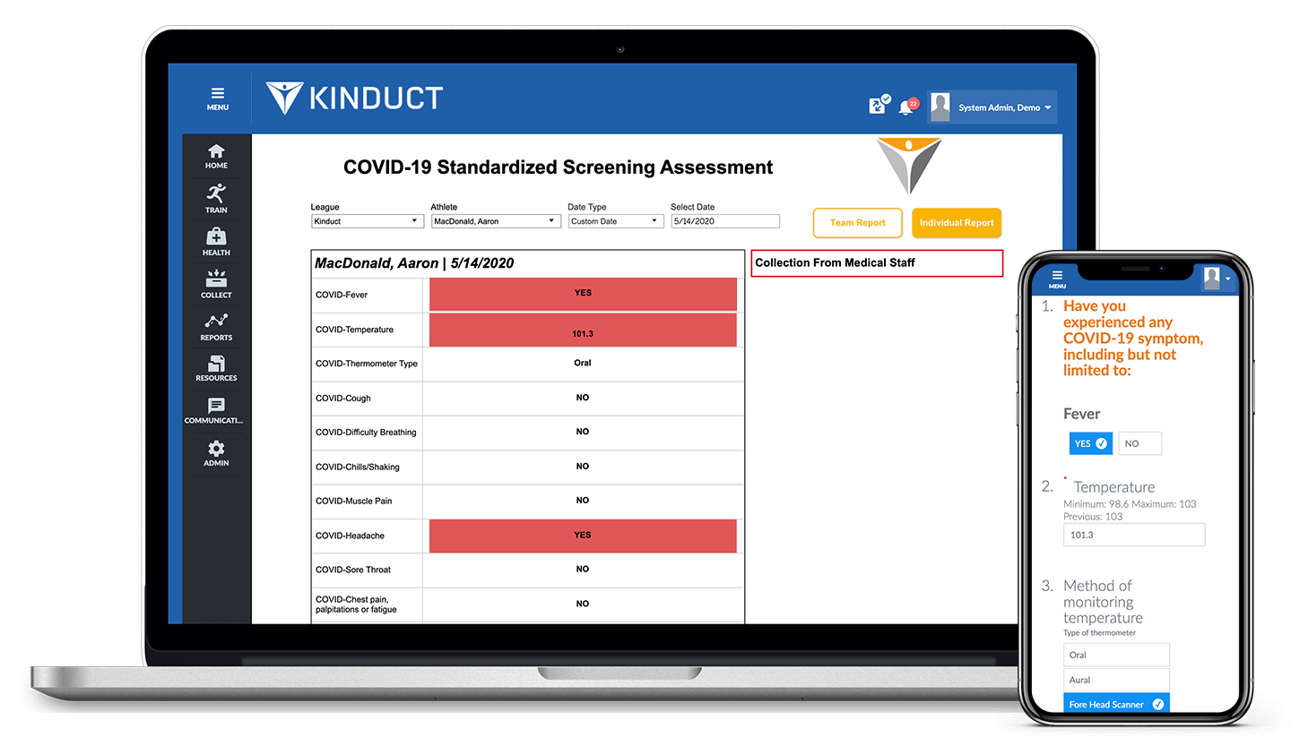 Kinduct's COVID-19 report that is used by the CPL
