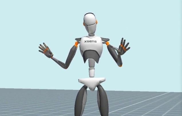 Xsens avatar open hands