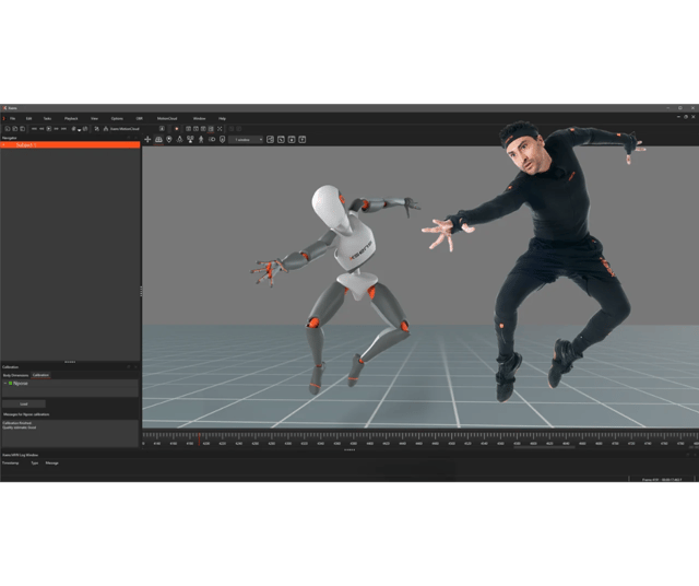 Mocap model making a jump in software with avatar