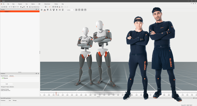 Xsens mocap software with models and avatars
