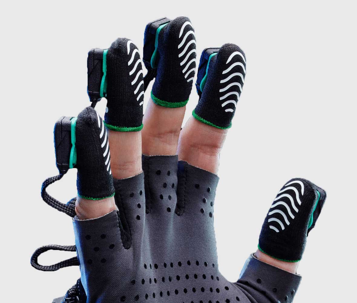 Close up shot of Manus gloves