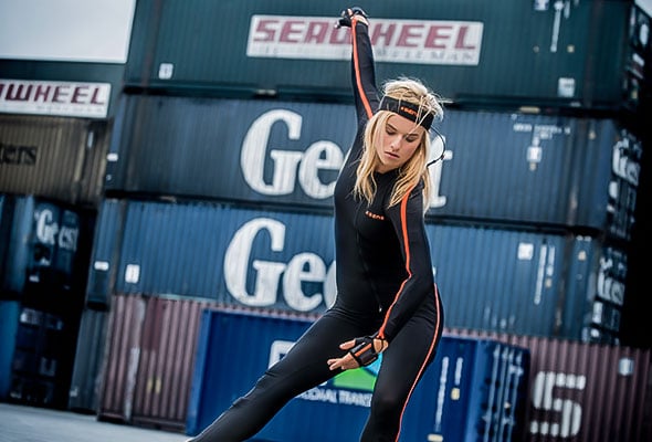 Image of a woman in motion suit dancing