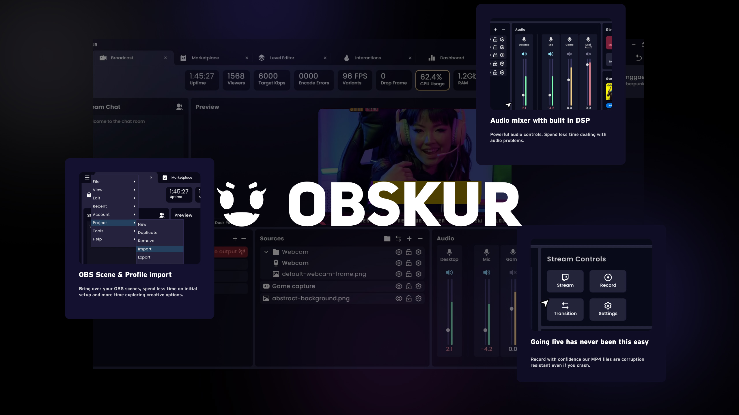 Obskur's Character Creator and marketplace streamlines VTubing