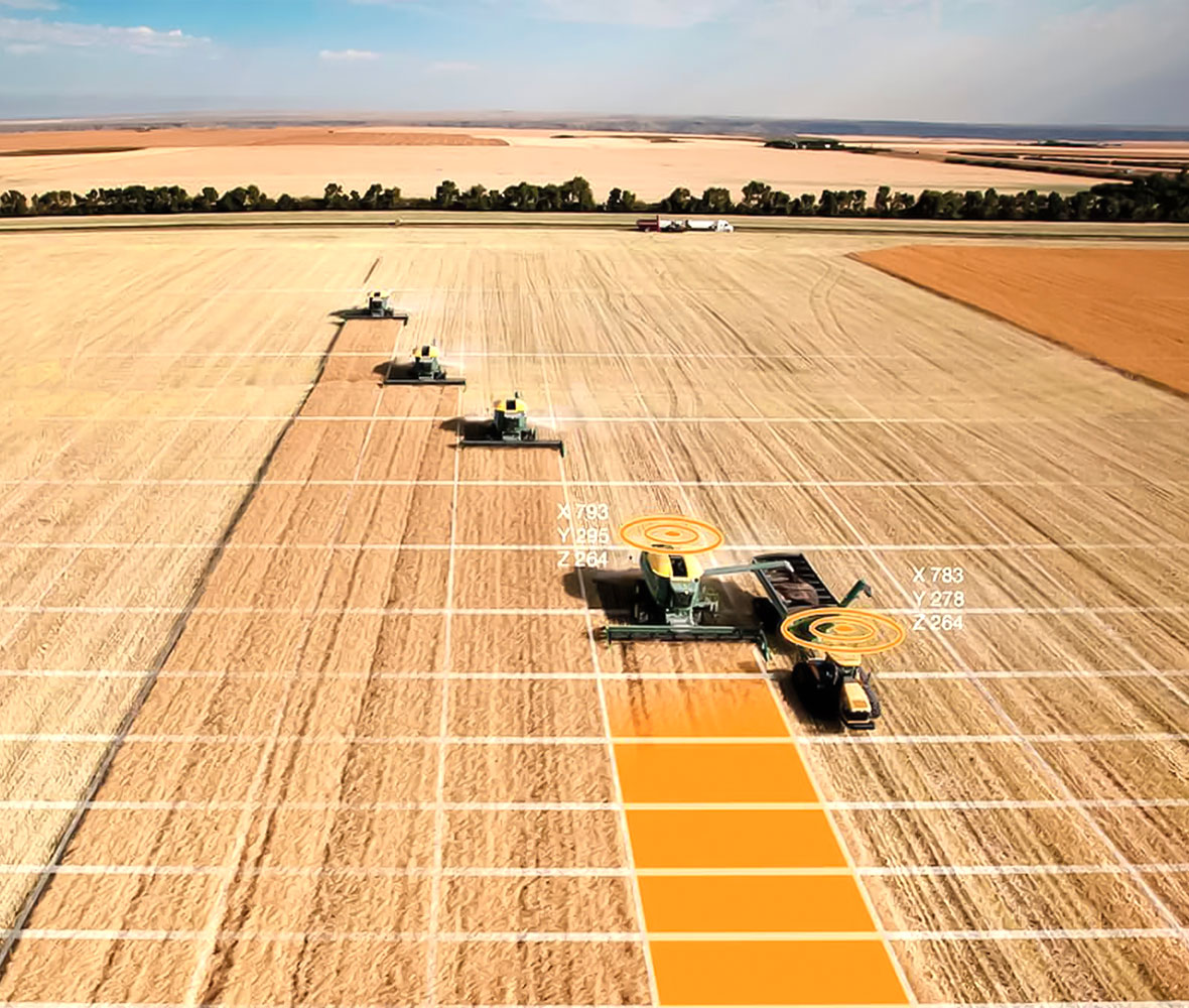 robot farming in a field