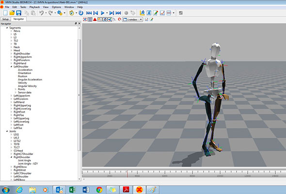 Close up image of software showing a character